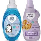 Kit Sabão Líquido E Amaciante Antialérgico Lava Roupas de Bebês Hipoalergênico Zero a Dois 500ml