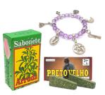 Kit Sabedoria Anciã Felicidade Sabonete Defumador 3 itens