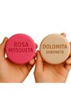 Kit Sabonete Clareador Dolomita + Rosa Mosqueta 90g cada Uniformiza o Tom, Limpa e Hidrata a Pele