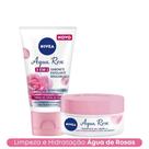 Kit Sabonete Facial 3 em 1 150g + Gel Creme Hidrante 50g Nivea Aqua Rose