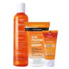 Kit Sabonete Gel de Limpeza Antiacne 60g + Esfoliante Acne Proofing 100g Neutrogena + Tônico Adstringente 190ml Actine