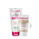 Kit Sabonete Gel de Limpeza Gentil Eficaz + Filtro Solar Cicatricure FPS 50 Sem Cor Não Oleoso Pro Colágeno