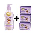 Kit Sabonete Liquido + 3 Sabonetes em Barra Lavanda - Mili Kit Sabonete Liquido + 3 Sabonetes em Barra Lavanda - Mili