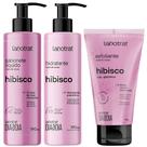 Kit Sabonete Liquido + Esfoliante + Hidratante Corpo E Rosto Labotrat Cheiro De Fruta Hibisco 150g