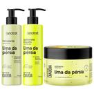 Kit Sabonete Liquido + Esfoliante + Hidratante Corpo E Rosto Labotrat Cheiro De Fruta Lima 300g