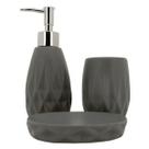 Kit saboneteira black 3 pçs porcelana banheiro bancada Kit saboneteira black 3 pçs porcelana banheiro bancada