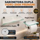kit saboneteira dupla + base papel vidro 8mm kit saboneteira dupla + base papel vidro 8mm