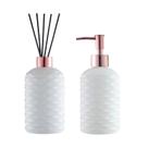 Kit Saboneteira e Difusor UZ7032 Branco Kit Saboneteira e Difusor UZ7032 Branco