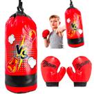 Kit Saco De Boxe Pancada Infantil Com 2 Luvas Para Crianças