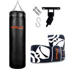 Kit Saco De Boxe Profissional 120 Cm + Luva Bate Saco Pro Treino Boxe + Suporte Articulado Teto Gorilla