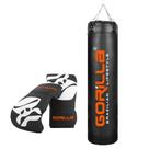 KIT Saco De Pancada Grande Profissional 180Cm Par de Luva Bate Saco Pro Adulto Gorilla Muay Thai Boxe