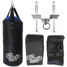 kit saco de pancada mais suporte - suporte teto saco pancada + par de luvas bate saco - saco de pancadas cheio 60 cm