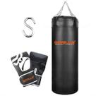 Kit Saco De Pancada Profissional Reforçado 70 Cm + Luva Bate Saco Pro Treino Luta Gorilla Boxe