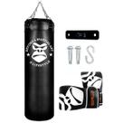 Kit Saco Pancada 120 Cm + Luva Bate saco Pró + Suporte de Teto Oficial Gorilla