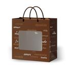 Kit Sacola Cartonada Páscoa Palavras Com Visor 24x18x24cm 10 Unidades Para Ovo Chocolate Presente