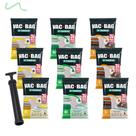 Kit Sacos À Vácuo 3 Médio+ 3 Grande+ 3 Extra Grande Vac Bag+ Bomba Ordene