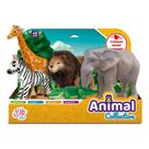 Kit Safari Animal Collection 5 Animais - Leão Elefante Girafa Zebra Jacaré - Em Vinil Realista DB Play Kit Safari Animal Collection 5 Animais - Leão Elefante Girafa Zebra Jacaré - Em Vinil Realista DB Play