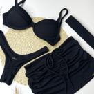 Kit Saia + Top Meia Taça + Calcinha Asa Delta Ibiza