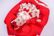 Kit Saída De Maternidade Menina COLEÇÃO POMPOM: 05 PEÇAS Kit Saída De Maternidade Menina COLEÇÃO POMPOM: 05 PEÇAS