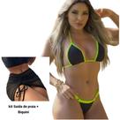 Kit Saída De Praia + Biquíni Fio Dental Bronzeamento Marquin