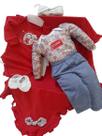 Kit Saída Maternidade Bebê Menina 7 Pçs LeBhua Paraiso 14417