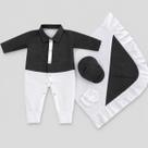 Kit Saída Maternidade Bebê Menino RN Antialérgico Luxo Kit 4 Peças Kit Saída Maternidade Bebê Menino RN Antialérgico Luxo Kit 4 Peças