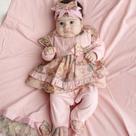Kit Saída Maternidade Menina Rosê E Floral Com Voal - Pitu baby