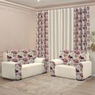 Kit Sala Completo Cortina 3M Capa Sofá 2 e 3 lugar Coladinha Mista Decoração Floral Estampado Kit Sala Completo Cortina 3M Capa Sofá 2 e 3 lugar Coladinha Mista Decoração Floral Estampado