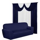 Kit Sala Cortina 2 Metros Paris + Capa 4 Lugares Coladinha Spandex