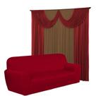 Kit Sala Cortina 2 Metros Paris + Capa 4 Lugares Coladinha Spandex