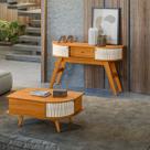 Kit Sala de Estar Mesa de Centro e Aparador Estoril Madetec Kit Sala de Estar Mesa de Centro e Aparador Estoril Madetec