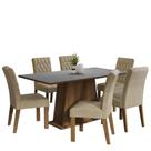 Kit Sala De Jantar Mesa 6 Cadeiras cinza/imperial Madesa