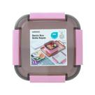 Kit Saladeira com 2 Níveis e Talher 1,1 Litro - Rosa