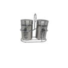 Kit saleiro e pimenteiro porta condimentos 2pçs em inox e vidro bmax bmf 1717 Kit saleiro e pimenteiro porta condimentos 2pçs em inox e vidro bmax bmf 1717