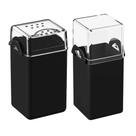 Kit Saleiro Pimenteiro Paliteiro Mesa Preto Coza Porta Condimentos Dispenser Palitos