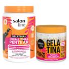 Kit Salon Line Definição Extraordinária: Creme Para Pentear 1kg e Gelatina Capilar 550g