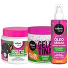 Kit Salon Line Definição Intensa: Creme Para Pentear 500g, Gelatina Capilar 550g e Óleo Sérum Capilar 200ml