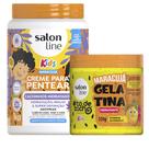 Kit Salon Line Kids Maracujá Creme De Pentear Salon Line Cachinhos Hidratados 1kg + Gelatina Salon Line 550g
