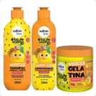 Kit Salon Line Kids: Shampoo + Condicionador e Gelatina Hidratante Maracujá