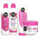 Kit Salon Line Meu Liso Demais Alinhador: Shampoo 300ml e Condicionador 200ml + Creme de Tratamento 300g e Defrizante Desembaraçante 240ml