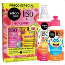 Kit Salon Line Meu Liso Kids: Shampoo 300ml e Condicionador 200ml Morango + Creme para Pentear 250ml e Spray Desembaraçante 240ml Kit Salon Line Meu Liso Kids: Shampoo 300ml e Condicionador 200ml Morango + Creme para Pentear 250ml e Spray Desembaraçante 240ml
