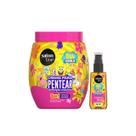 Kit Salon Line S.O.S Cachos Kids Bob Esponja Cr.Pentear 1kg+Óleo 42ml