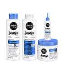 Kit Salon Line SOS Bomba Original Sh+Cond 300ml + Masc 500g + Tônico Fortalecedor 100ml