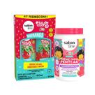 Kit Salon Line ToDeCacho Kids Morango Sh 300ml+Cond 200ml+Cr Pentear 1Kg