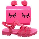 Kit Sandalia Aranha E Bolsa Infantil Antiderrapante Delicada Ultraconfortavel Moderna Casual Macia