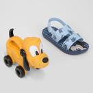 Kit Sandália Bebê Grendene Kids Mickey Masculina + Carrinho Pluto