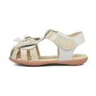 Kit Sandália Bebê Menina Infantil Confortável Branco Brilho com Laço Mzshoes