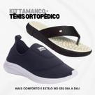 Kit Sandalia Feminina Ortopedica Massageador + Tênis Calce Fácil Casual Confortável