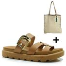 Kit Sandália Flat Papete Vizzano com Bolsa Miss Bela Bege Papete