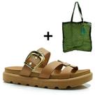 Kit Sandália Flat Papete Vizzano com Bolsa Miss Bela Verde Papete